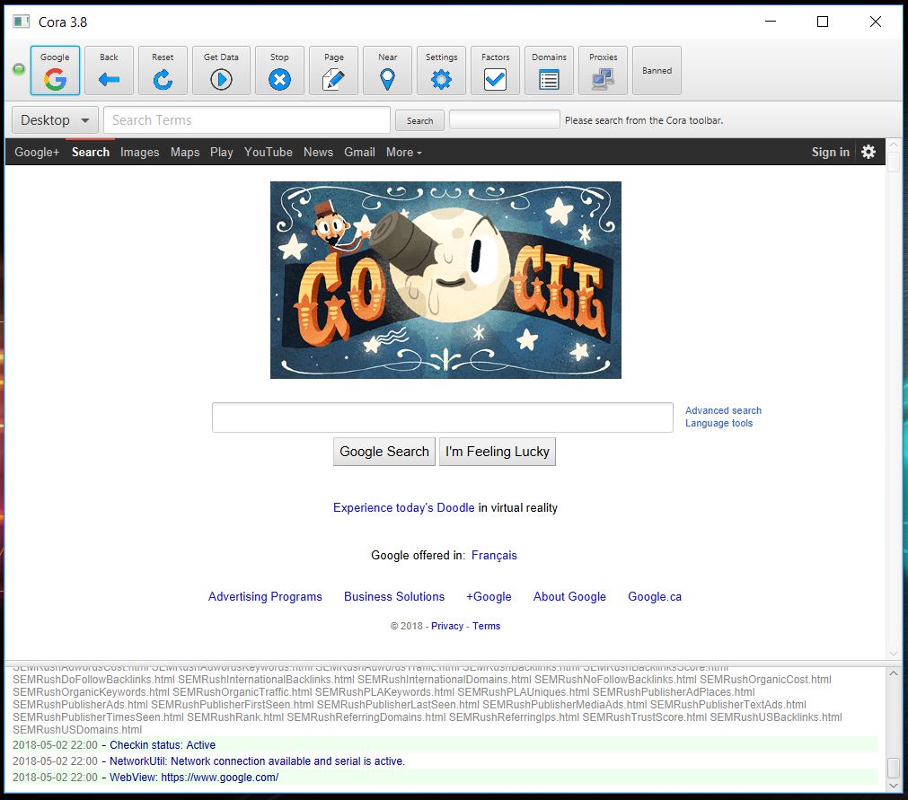 CORA Software Interface